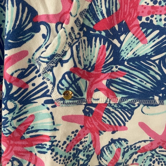 Lilly Pulitzer She She Shells starfish print quarter zip popover - Picture 4 of 6